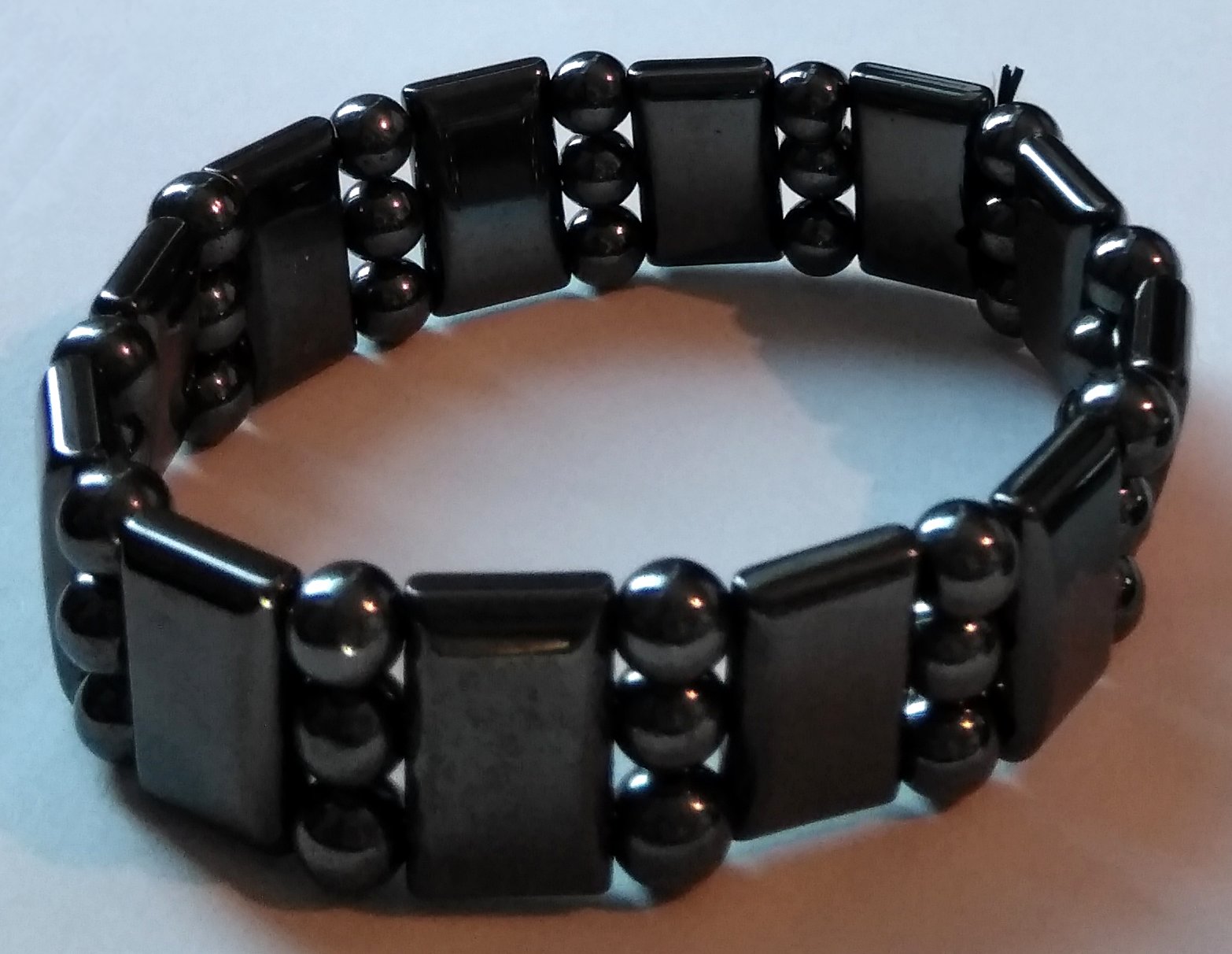 MAGNETIC HAEMATITE BEAD BRACELET mg24 MAGNETIC HAEMATITE BEAD BRACELET mg24
